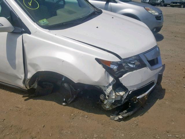 2HNYD2H64CH509479 - 2012 ACURA MDX ADVANC WHITE photo 9