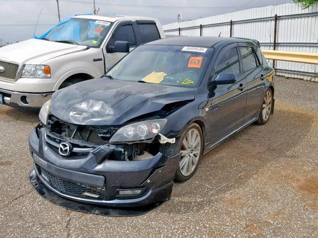 JM1BK34M271695751 - 2007 MAZDA SPEED 3 BLACK photo 2