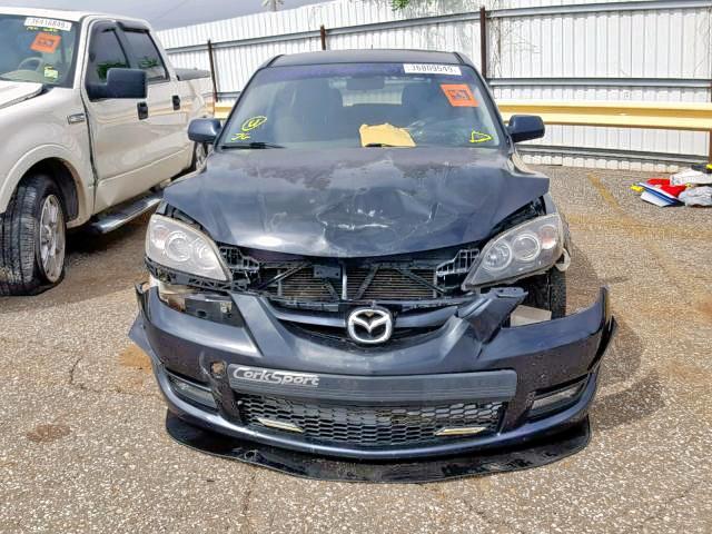 JM1BK34M271695751 - 2007 MAZDA SPEED 3 BLACK photo 9