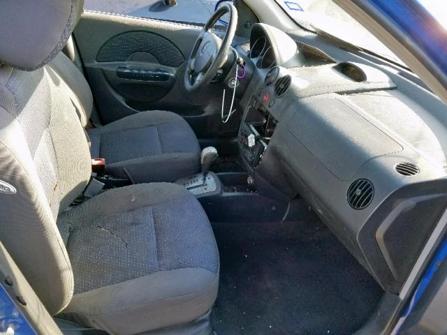 KL1TD66647B776119 - 2007 CHEVROLET AVEO BASE Көк фото 5