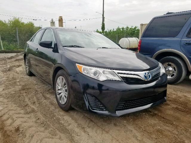 4T1BD1FK1EU141263 - 2014 TOYOTA CAMRY HYBR BLACK photo 1