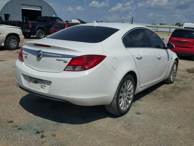 W04GN5EC4B1125283 - 2011 BUICK REGAL CXL WHITE photo 4