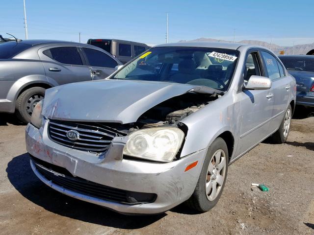 KNAGE123385194743 - 2008 KIA OPTIMA GRAY photo 2