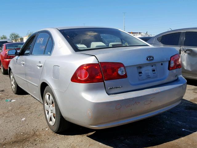 KNAGE123385194743 - 2008 KIA OPTIMA GRAY photo 3