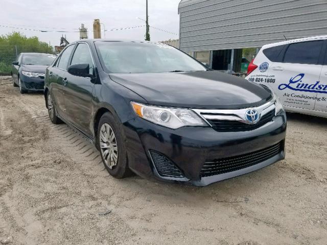 4T1BD1FK0EU141173 - 2014 TOYOTA CAMRY HYBR BLACK photo 1