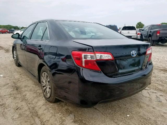 4T1BD1FK0EU141173 - 2014 TOYOTA CAMRY HYBR BLACK photo 3