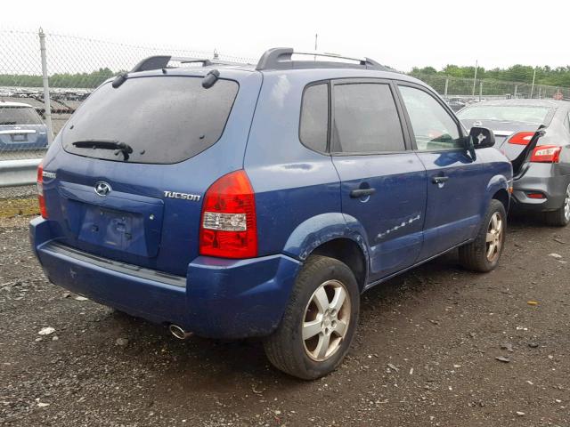 KM8JM12B85U125966 - 2005 HYUNDAI TUCSON GL BLUE photo 4