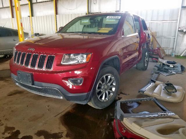 1C4RJEBM0EC388600 - 2014 JEEP GRAND CHER RED photo 2