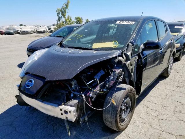 1N4AZ0CP7FC303809 - 2015 NISSAN LEAF S BLACK photo 2