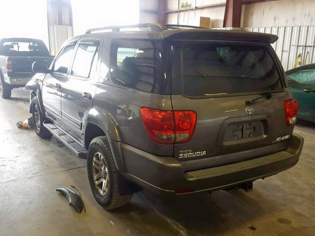 5TDBT48A37S292433 - 2007 TOYOTA SEQUOIA LI GRAY photo 3