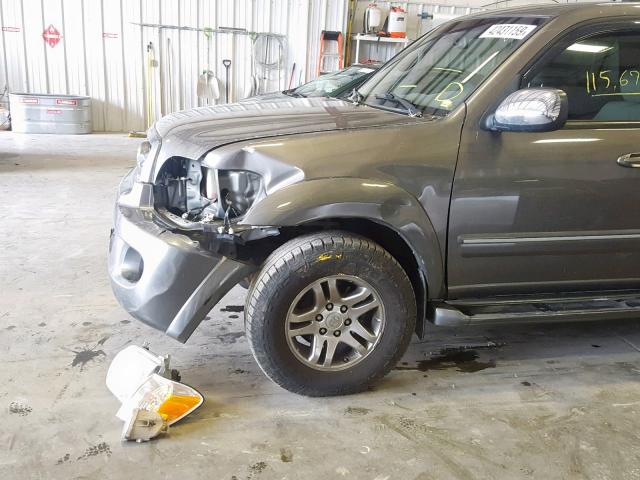 5TDBT48A37S292433 - 2007 TOYOTA SEQUOIA LI GRAY photo 9