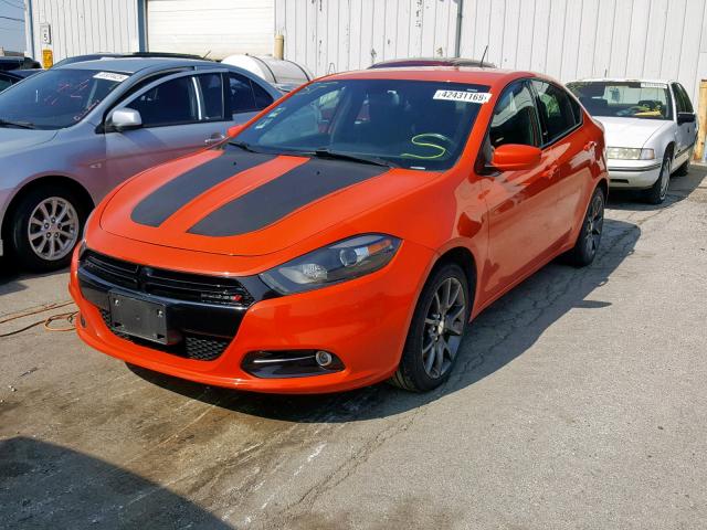 1C3CDFBB3FD422448 - 2015 DODGE DART SXT ORANGE photo 2