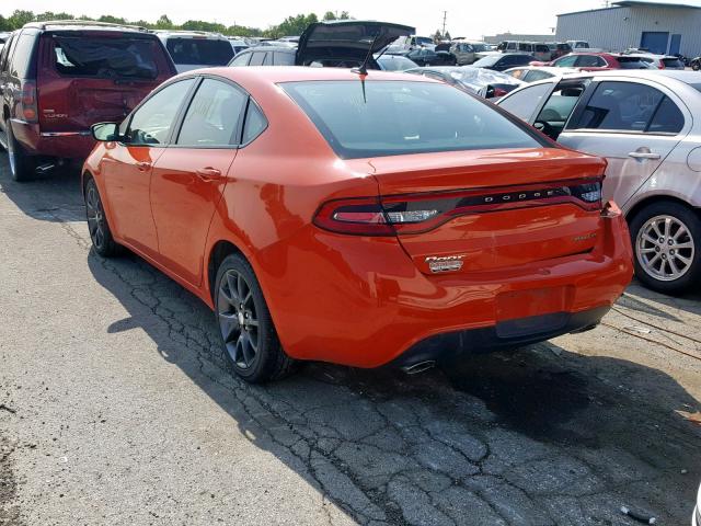 1C3CDFBB3FD422448 - 2015 DODGE DART SXT ORANGE photo 3