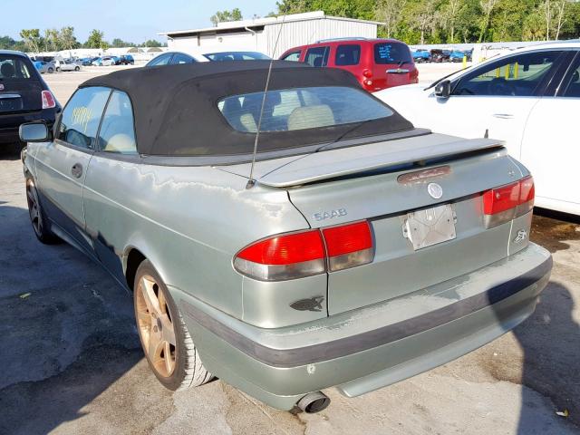 YS3DF78K627015734 - 2002 SAAB 9-3 SE GREEN photo 3