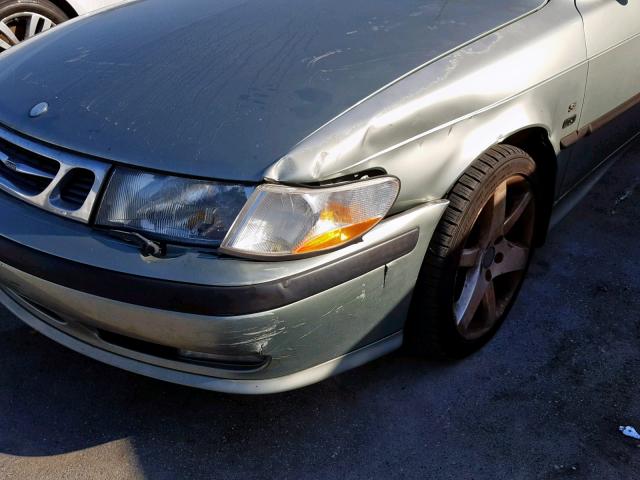 YS3DF78K627015734 - 2002 SAAB 9-3 SE GREEN photo 9