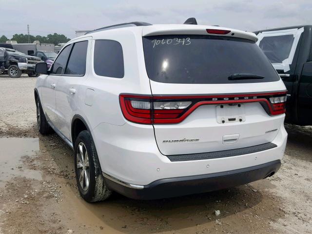 1C4RDHDGXGC424120 - 2016 DODGE DURANGO LI WHITE photo 3