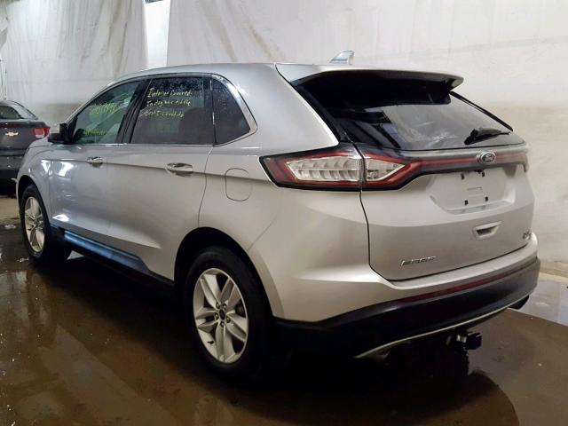 2FMTK4J93FBC40643 - 2015 FORD EDGE SEL SILVER photo 3