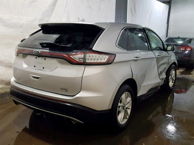 2FMTK4J93FBC40643 - 2015 FORD EDGE SEL SILVER photo 4