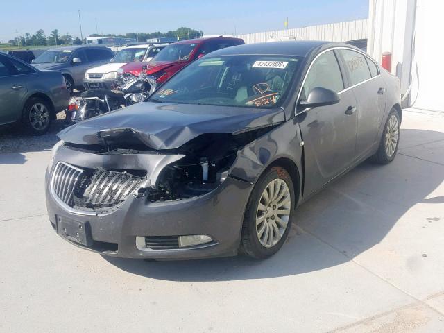 W04GR5EC2B1018124 - 2011 BUICK REGAL CXL GRAY photo 2