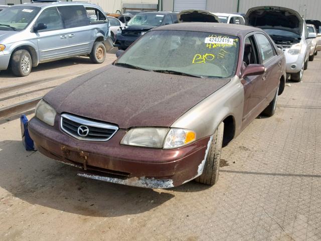 1YVGF22D6Y5102873 - 2000 MAZDA 626 ES MAROON photo 2