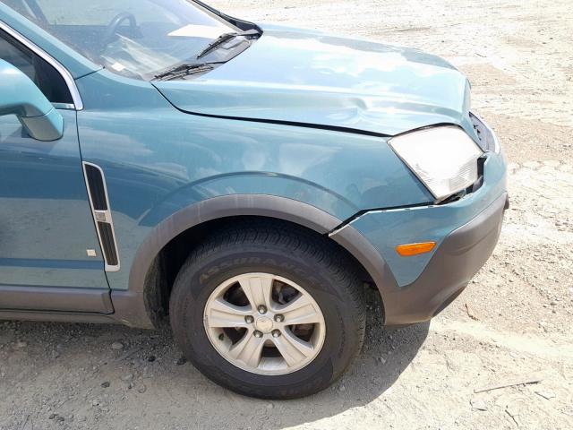 3GSCL33P38S653042 - 2008 SATURN VUE XE TEAL photo 9