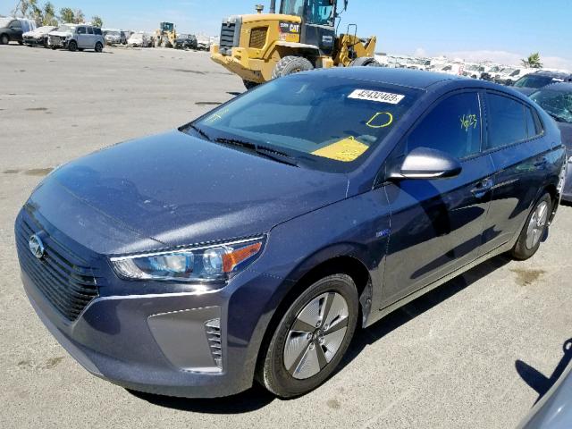 KMHC65LC9HU049907 - 2017 HYUNDAI IONIQ BLUE GRAY photo 2