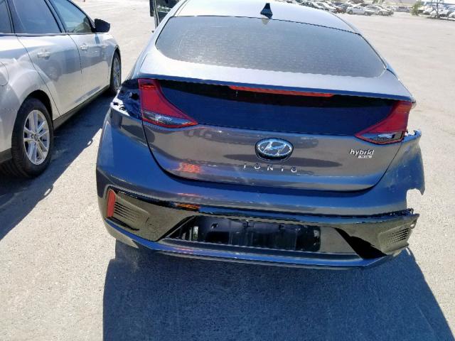 KMHC65LC9HU049907 - 2017 HYUNDAI IONIQ BLUE GRAY photo 9