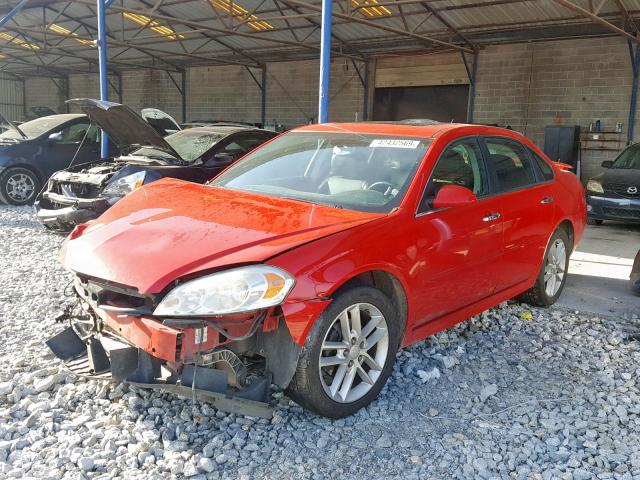 2G1WC5E34D1232346 - 2013 CHEVROLET IMPALA LTZ RED photo 2