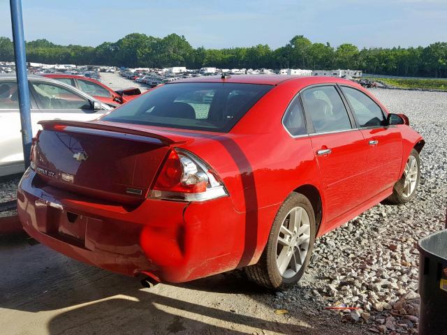 2G1WC5E34D1232346 - 2013 CHEVROLET IMPALA LTZ RED photo 4