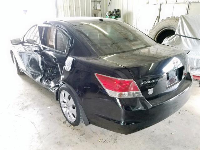 1HGCP26888A151158 - 2008 HONDA ACCORD EXL BLACK photo 3