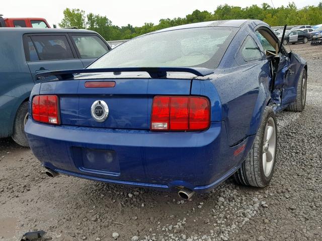 1ZVHT82HX85159471 - 2008 FORD MUSTANG GT BLUE photo 4