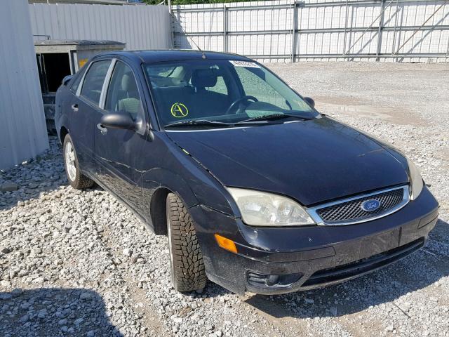 1FAHP34N67W339168 - 2007 FORD FOCUS ZX4 BLACK photo 1