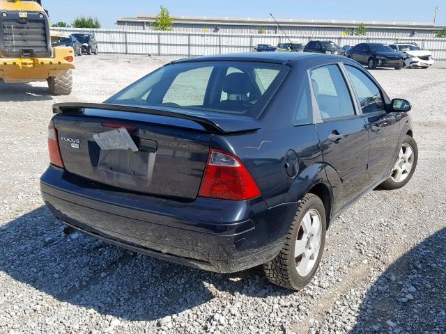 1FAHP34N67W339168 - 2007 FORD FOCUS ZX4 BLACK photo 4