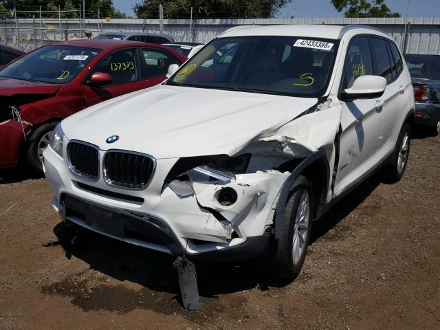 5UXWX9C52D0A11218 - 2013 BMW X3 XDRIVE2 WHITE photo 2