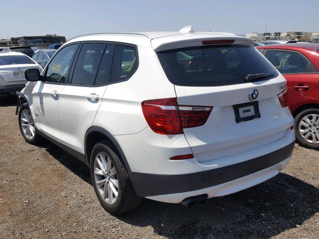 5UXWX9C52D0A11218 - 2013 BMW X3 XDRIVE2 WHITE photo 3