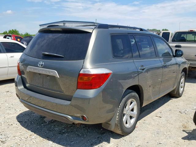 JTEDA41A592002658 - 2009 TOYOTA HIGHLANDER GREEN photo 4