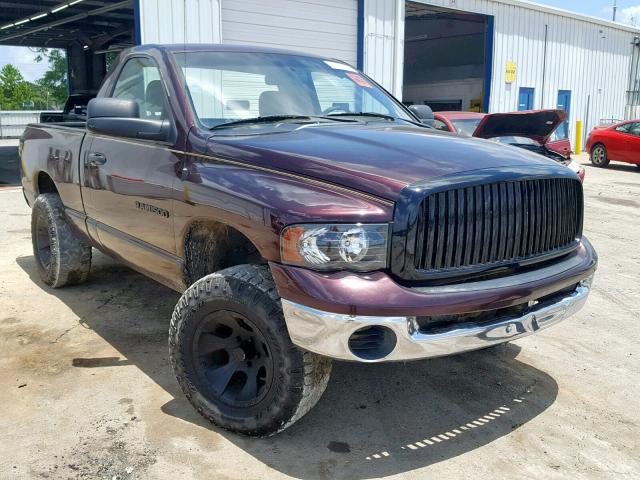 1D7HA16N65J537133 - 2005 DODGE RAM 1500 S MAROON photo 1