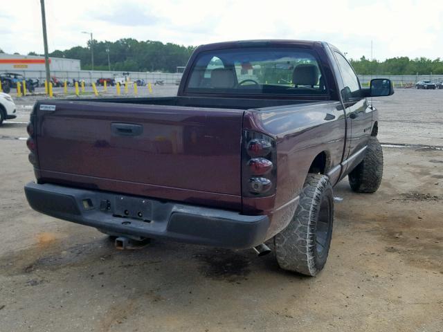 1D7HA16N65J537133 - 2005 DODGE RAM 1500 S MAROON photo 4