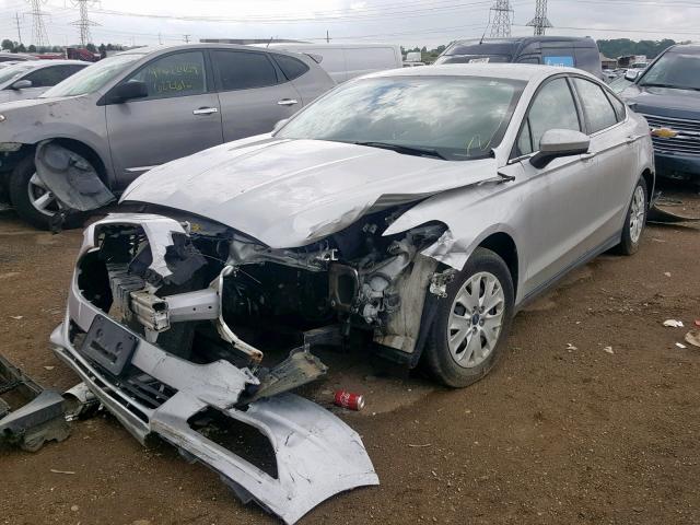 3FA6P0G73DR263099 - 2013 FORD FUSION S SILVER photo 2