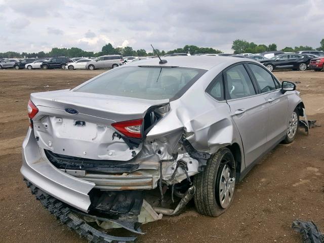 3FA6P0G73DR263099 - 2013 FORD FUSION S SILVER photo 4