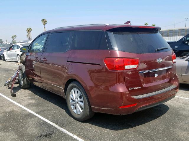 KNDMB5C1XH6326166 - 2017 KIA SEDONA LX BURGUNDY photo 3