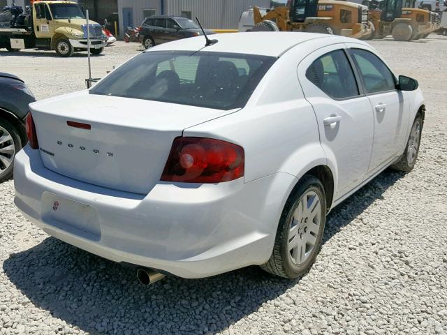 1B3BD4FB1BN608923 - 2011 DODGE AVENGER EX WHITE photo 4