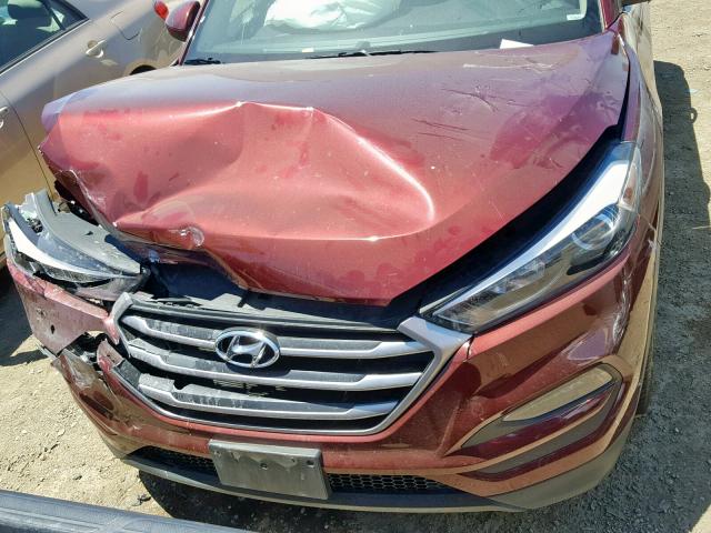 KM8J33A47HU329843 - 2017 HYUNDAI TUCSON LIM MAROON photo 7