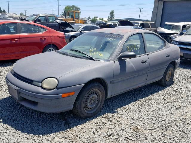 1B3ES47C3TD611078 - 1996 DODGE NEON HIGHL GRAY photo 2