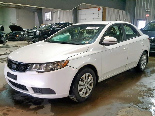 KNAFU4A26C5477400 - 2012 KIA FORTE EX WHITE photo 2