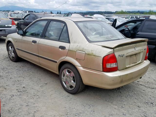 JM1BJ225531138576 - 2003 MAZDA PROTEGE DX GOLD photo 3