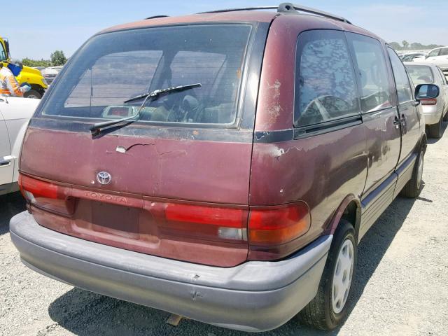 JT3AC11R4R1132527 - 1994 TOYOTA PREVIA DX BURGUNDY photo 4