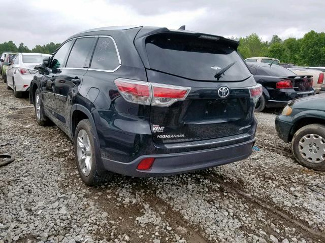 5TDDKRFH9GS320521 - 2016 TOYOTA HIGHLANDER BLACK photo 3