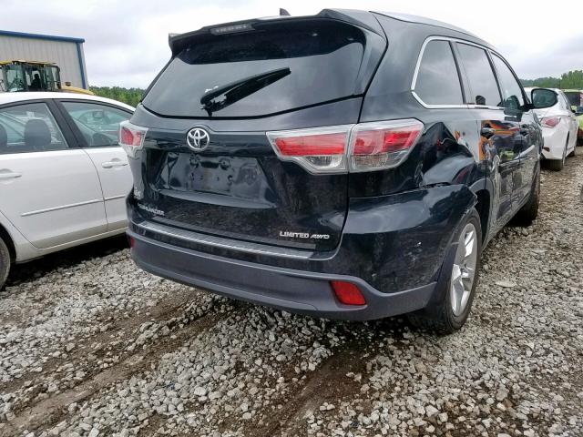 5TDDKRFH9GS320521 - 2016 TOYOTA HIGHLANDER BLACK photo 4