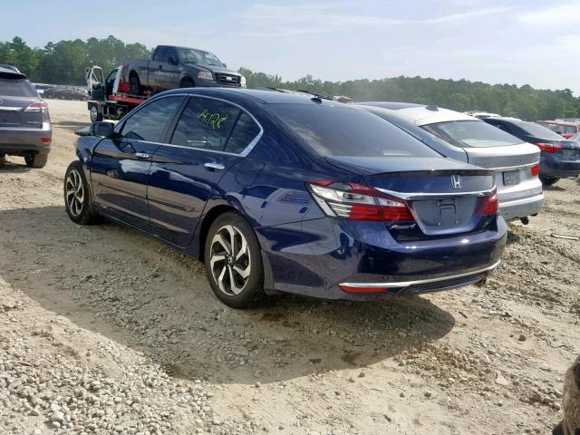 1HGCR2F88HA166043 - 2017 HONDA ACCORD EXL BLUE photo 3